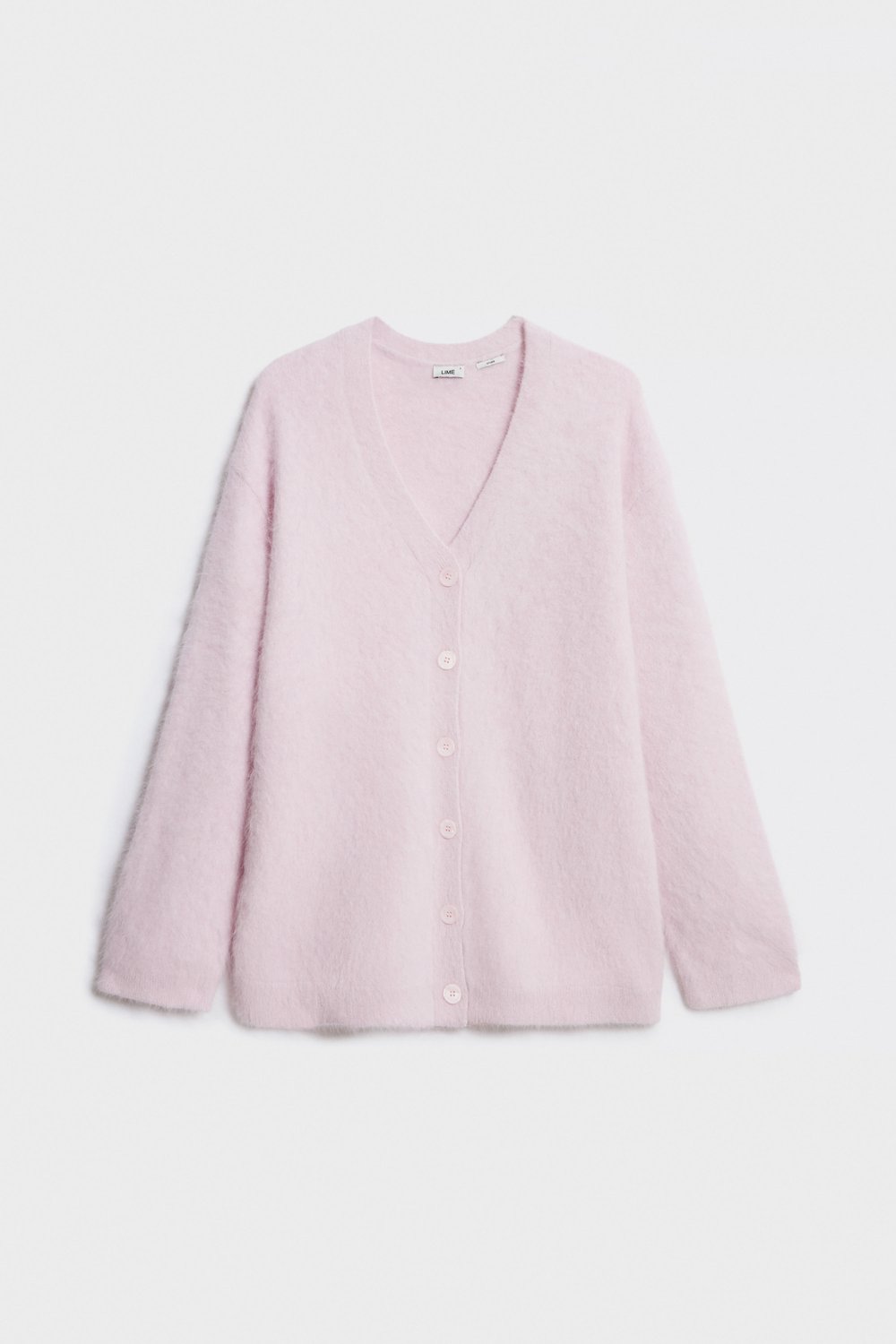 Объемный кардиган из ангорской шерсти