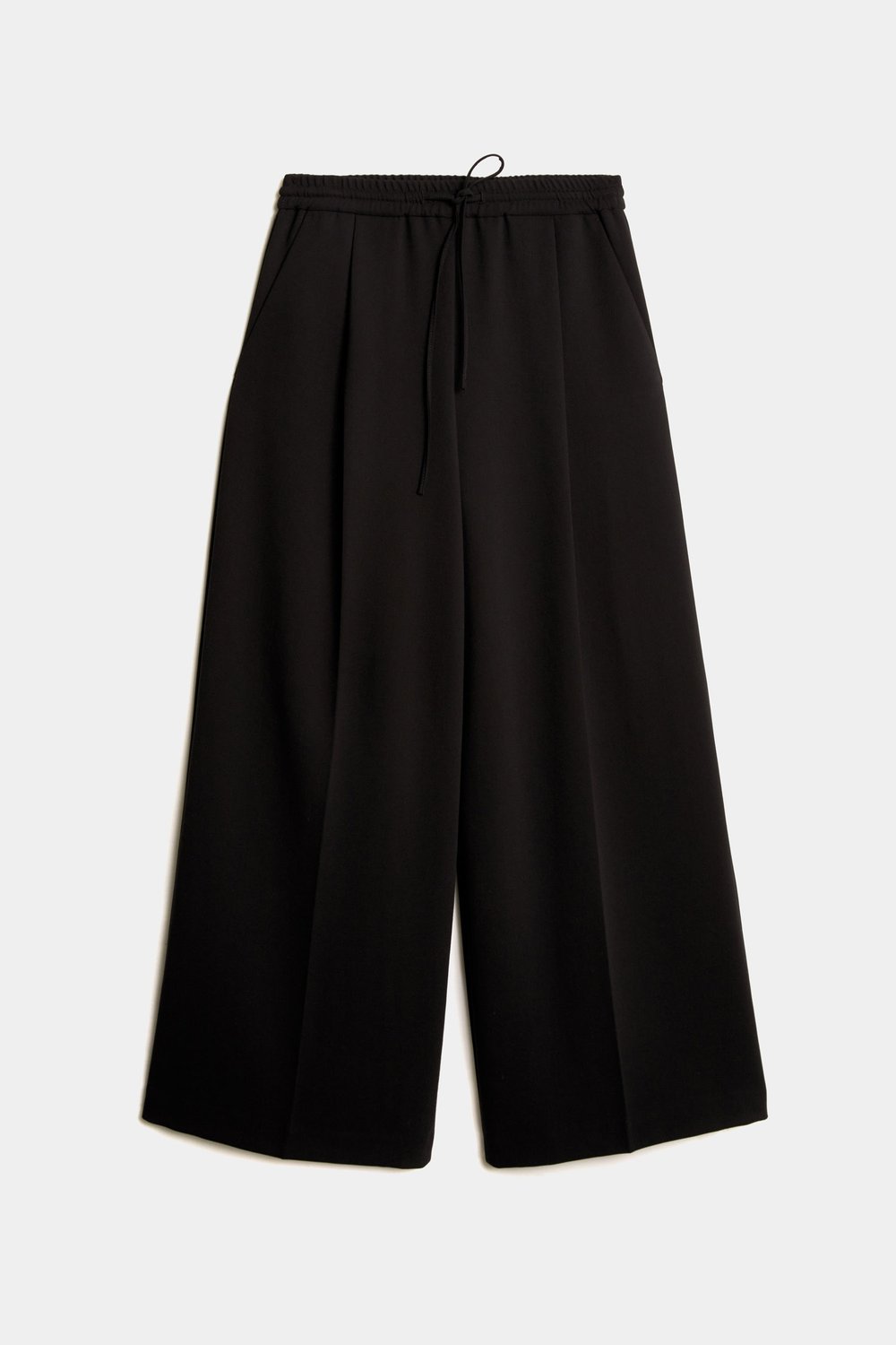 Брюки wide leg с защипами