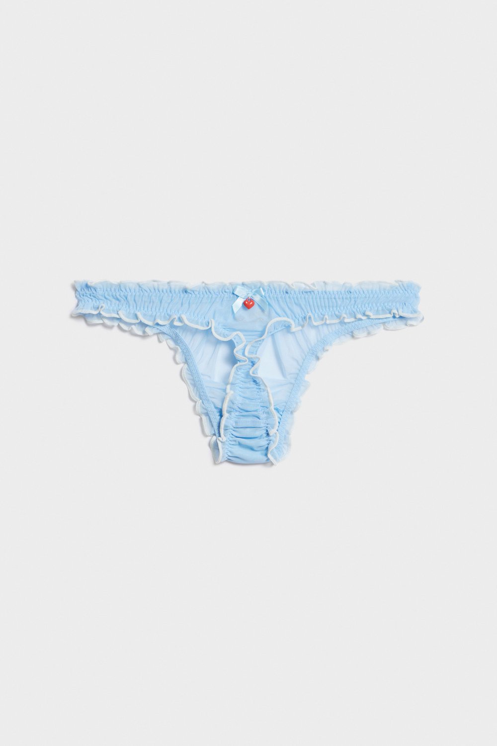 Стринги из сетки с вышивкой