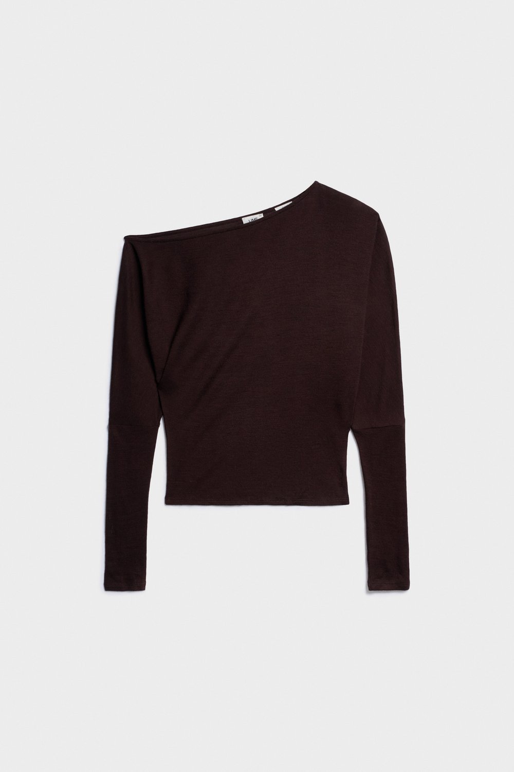 Асимметричный лонгслив из полушерсти