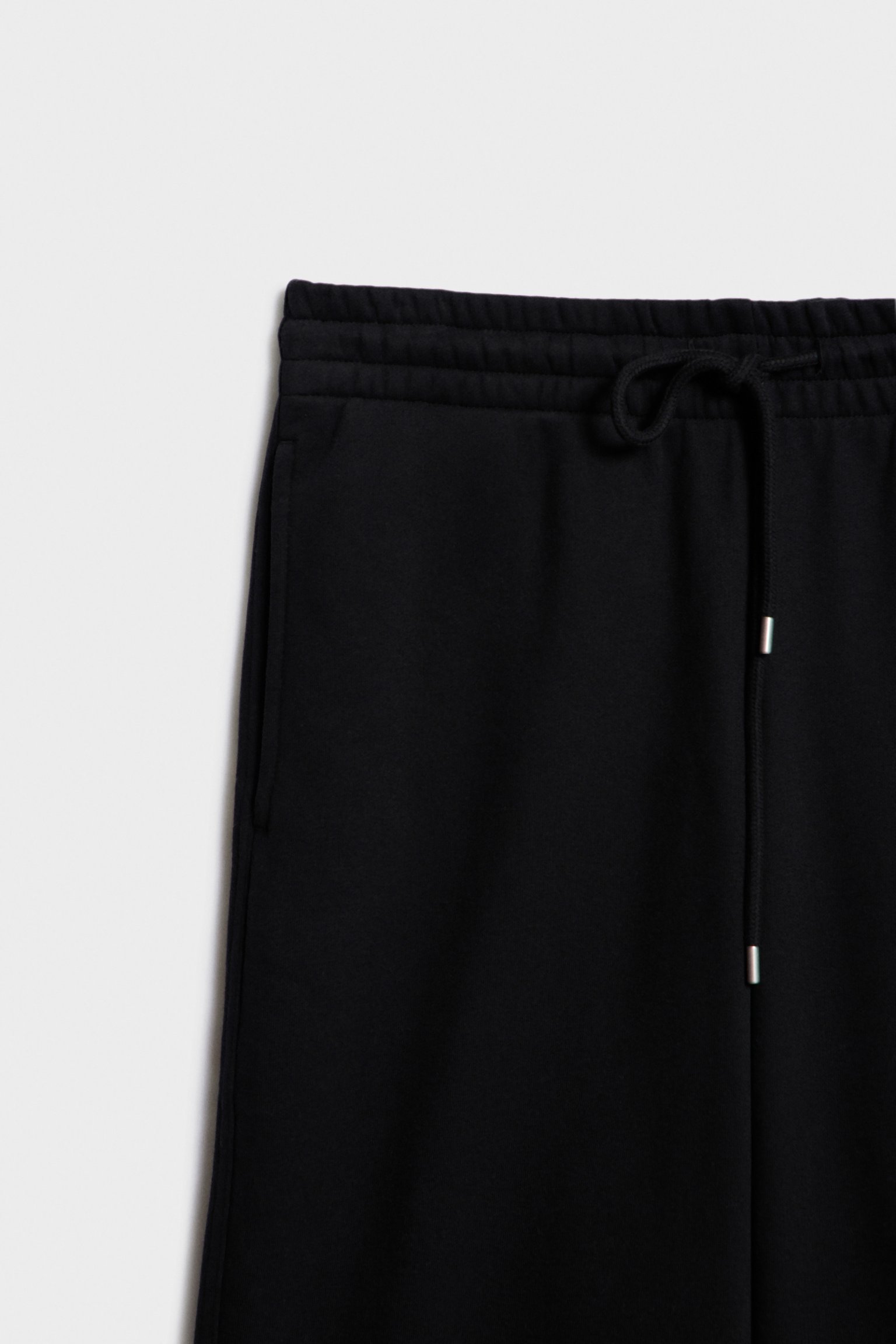 Брюки прямого кроя из футера