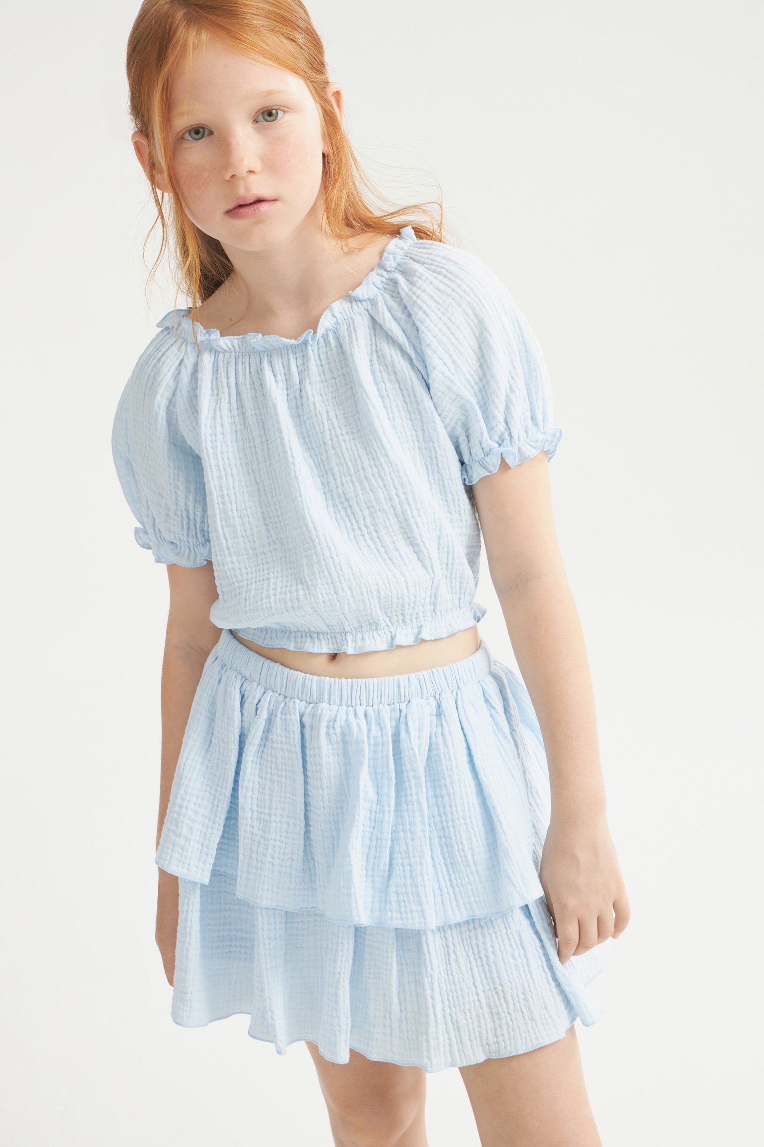 Блуза babydoll из муслина