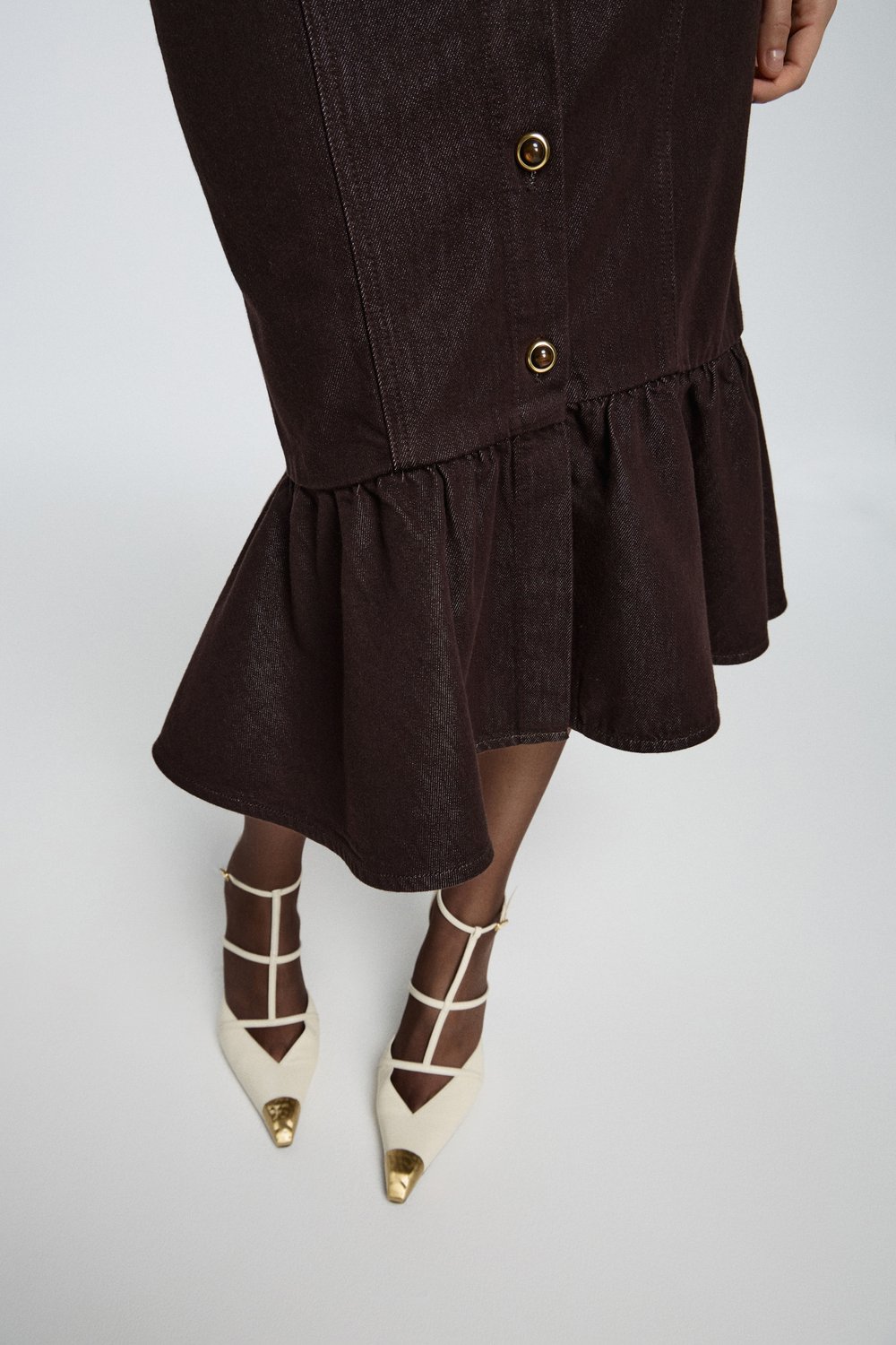 Джинсовая юбка из хлопка и лиоцелла