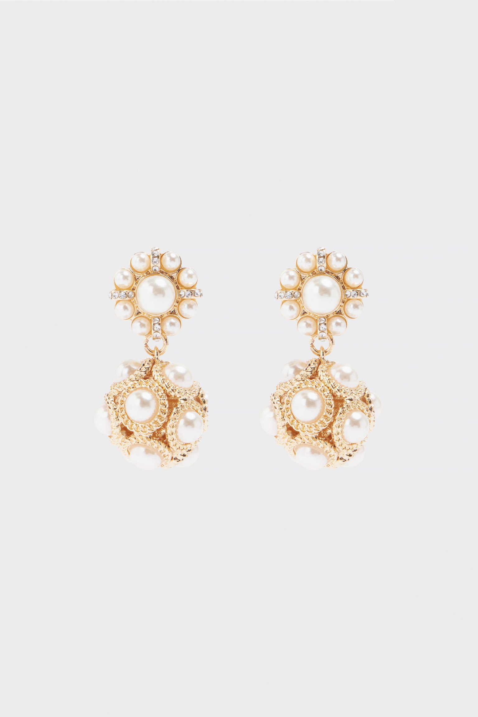 Серьги с подвеской и текстурой