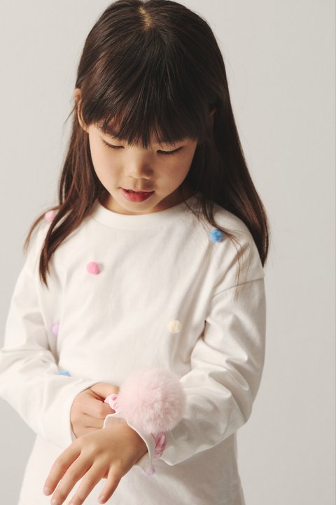 Резинка для волос с помпоном