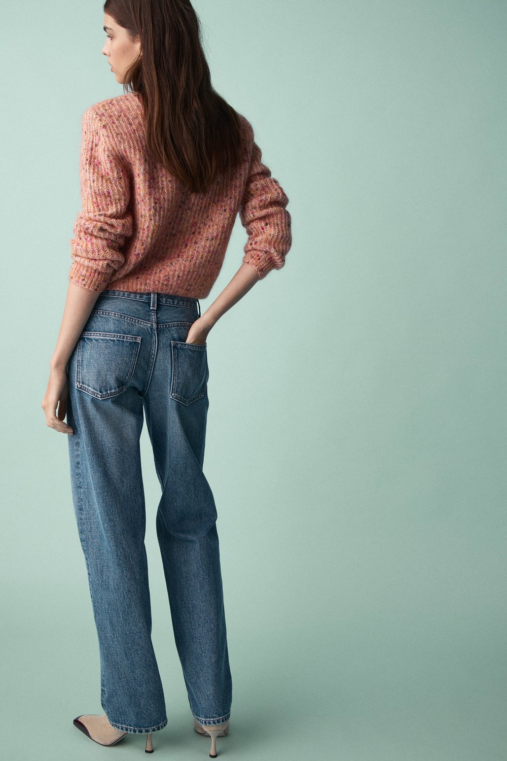 Кардиган из шерсти и мохера с подплечниками