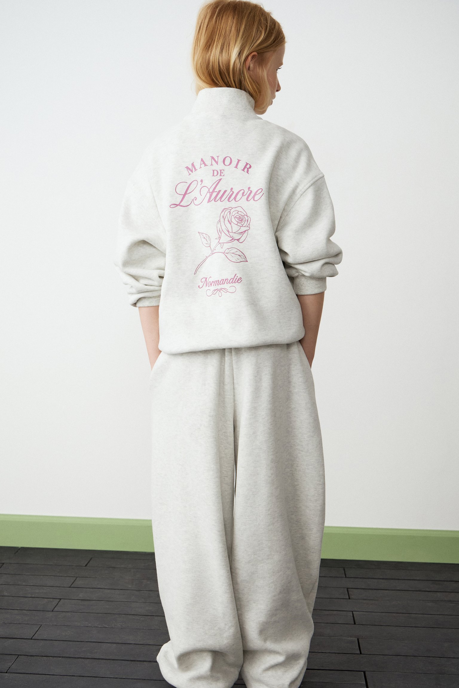 Толстовка из хлопкового футера с принтом