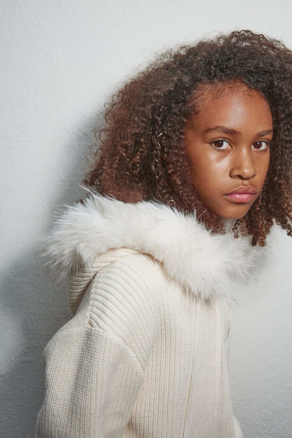 Хлопковый кардиган с меховой отделкой