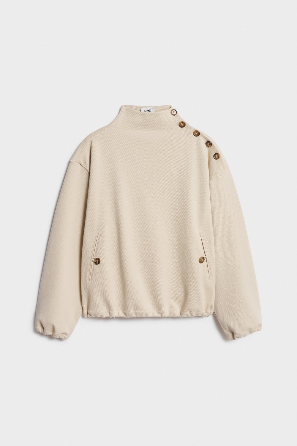 Толстовка из хлопка с планкой на плече