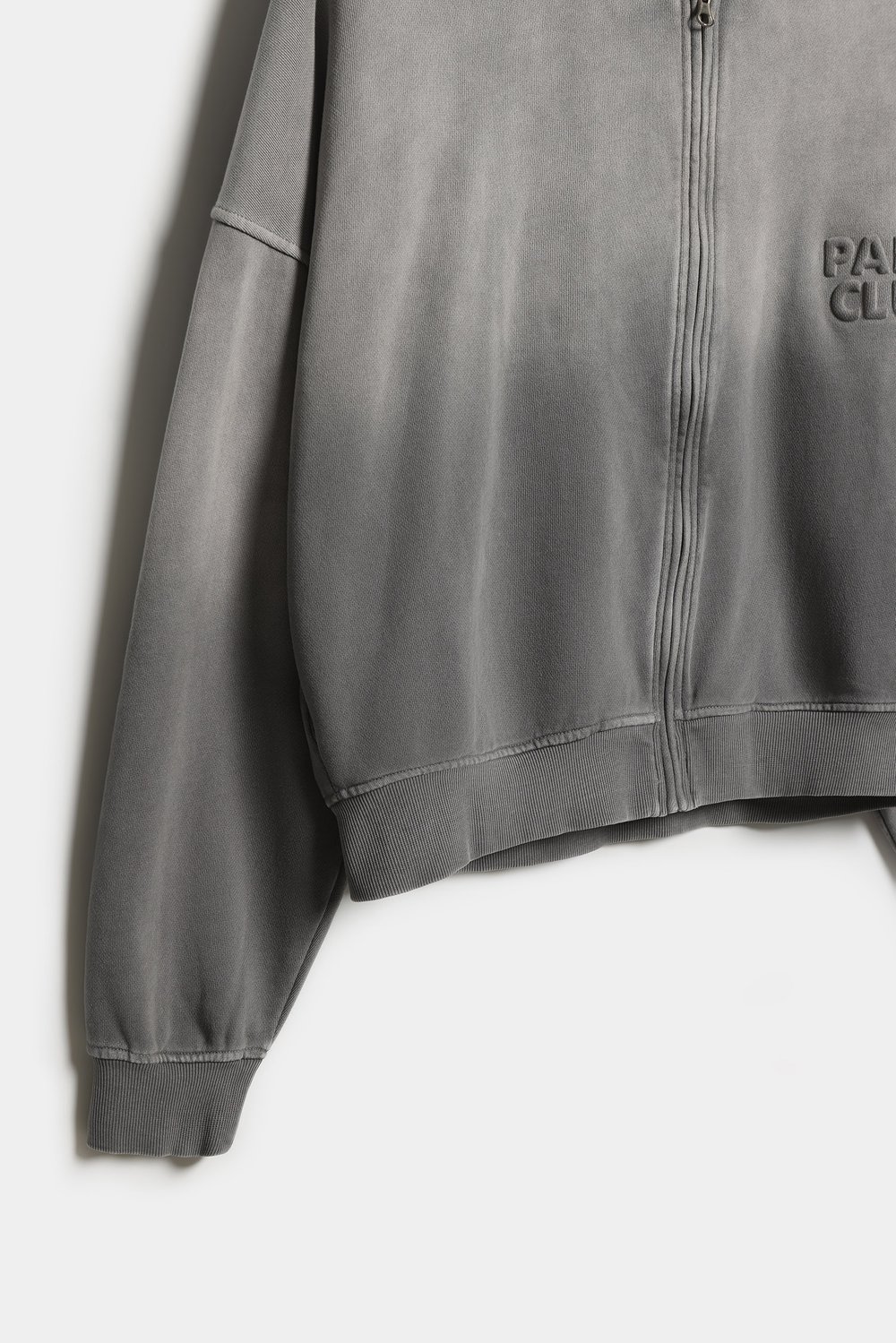 Худи garment dye на молнии