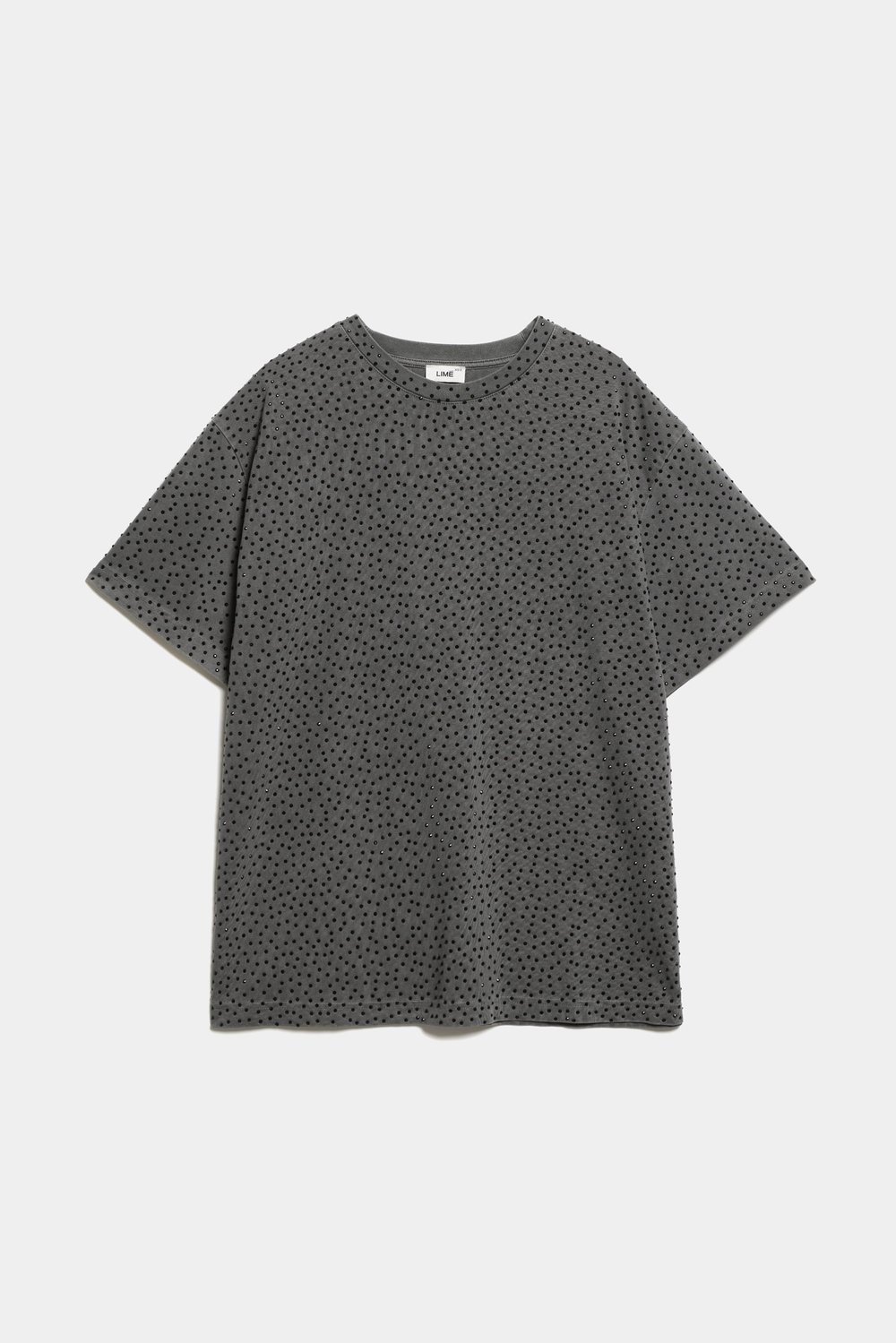Футболка oversize с кристаллами