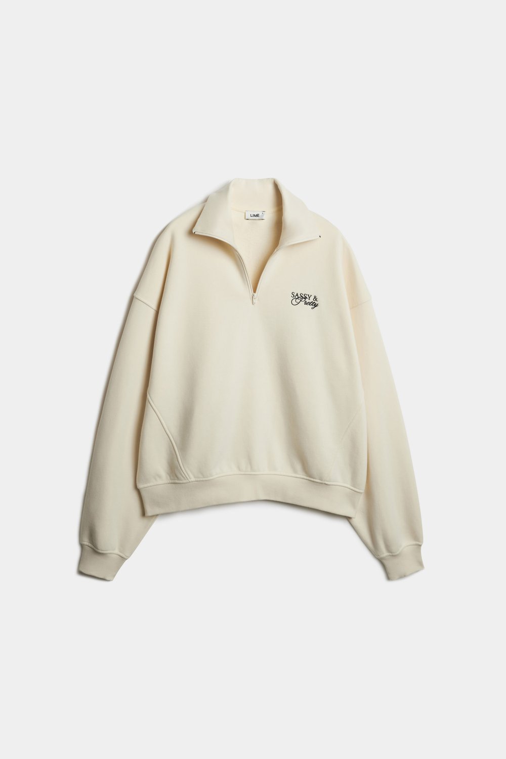 Толстовка oversize с воротником на молнии
