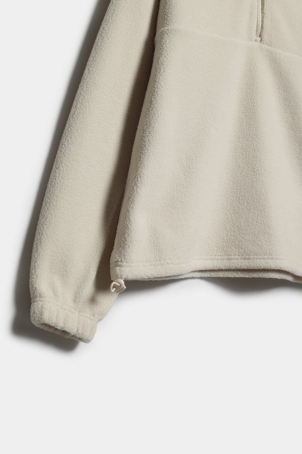 Укороченное худи oversize из флиса