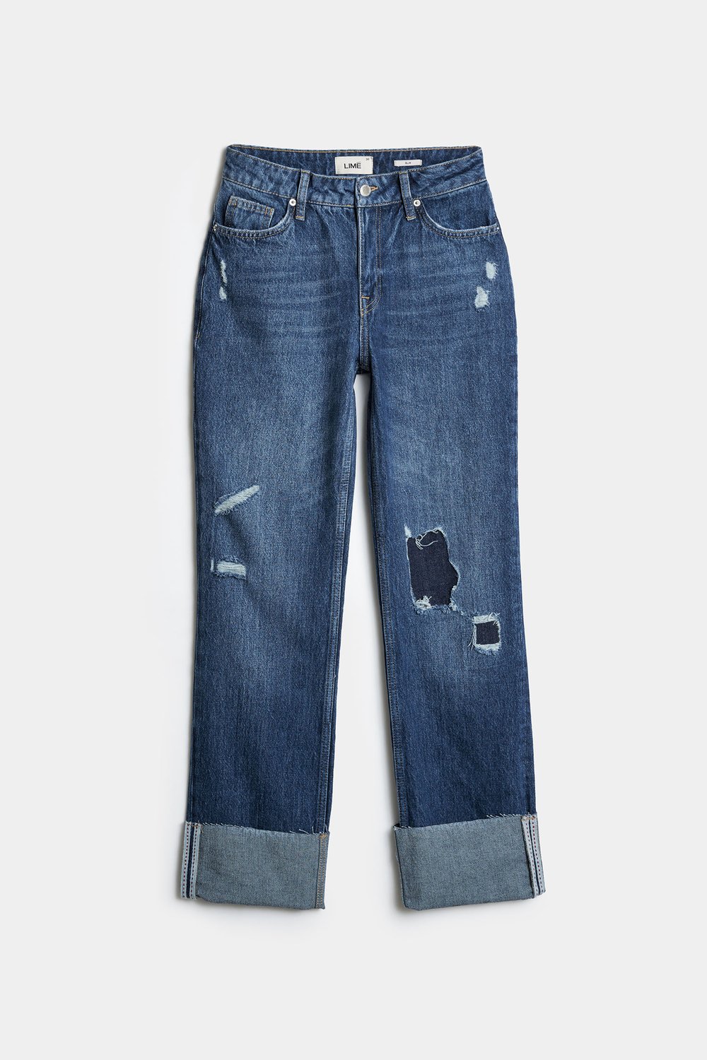 Джинсы slim fit в стиле гранж