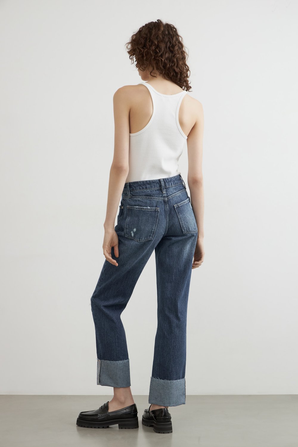 Джинсы slim fit в стиле гранж