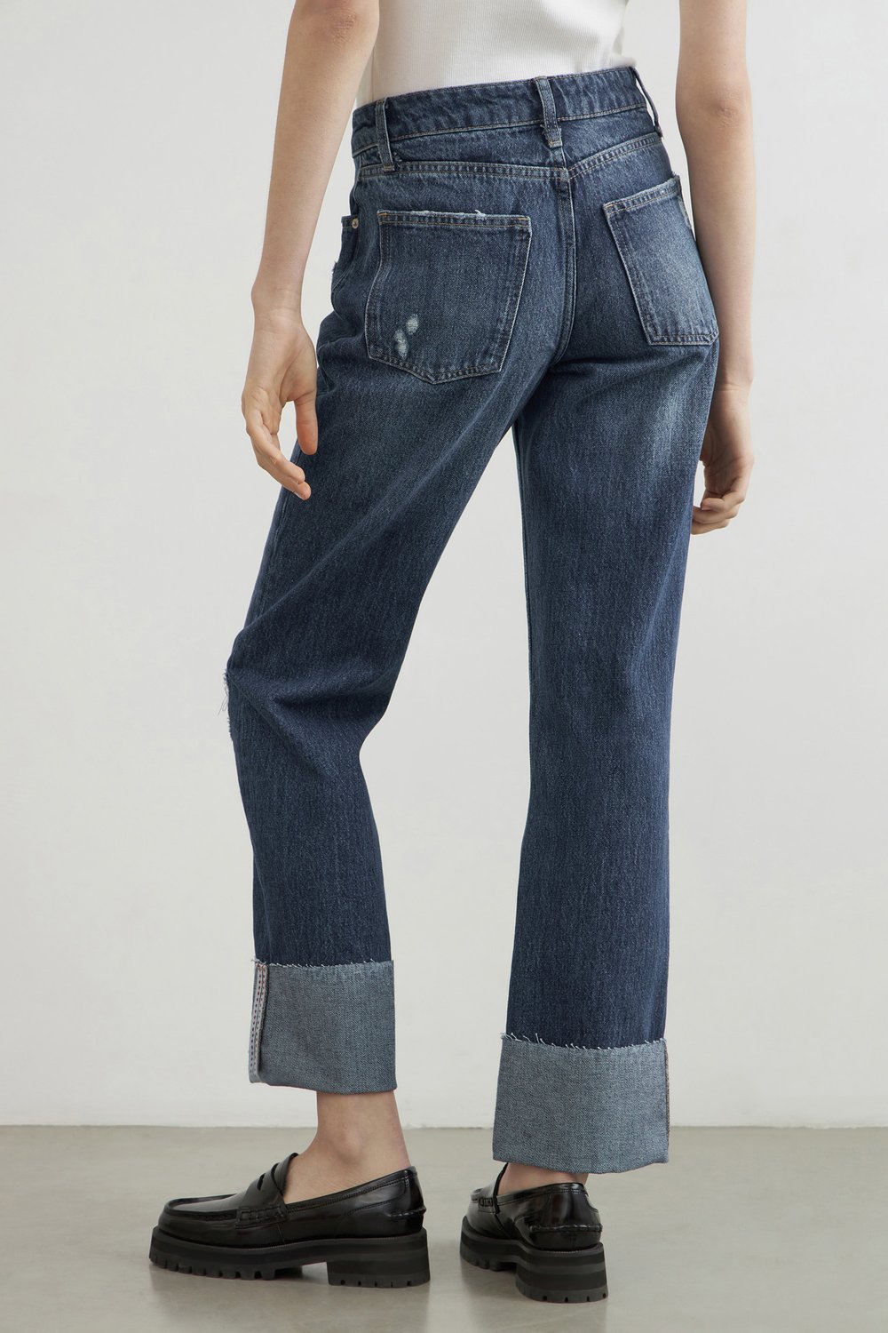 Джинсы slim fit в стиле гранж