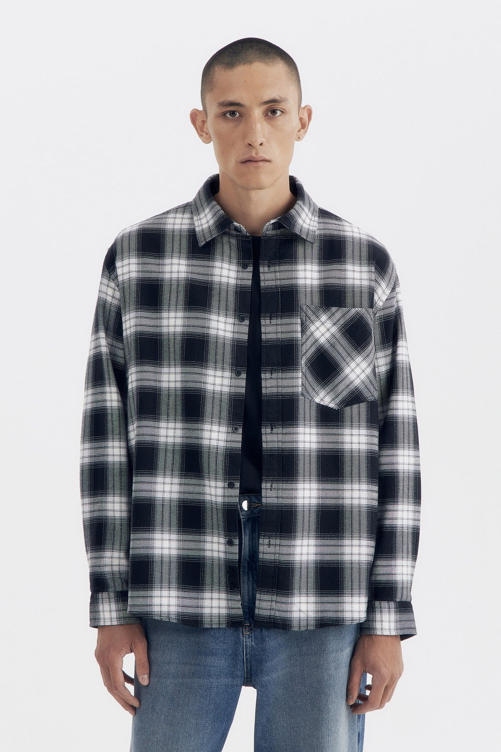 Клетчатая рубашка oversize из хлопка