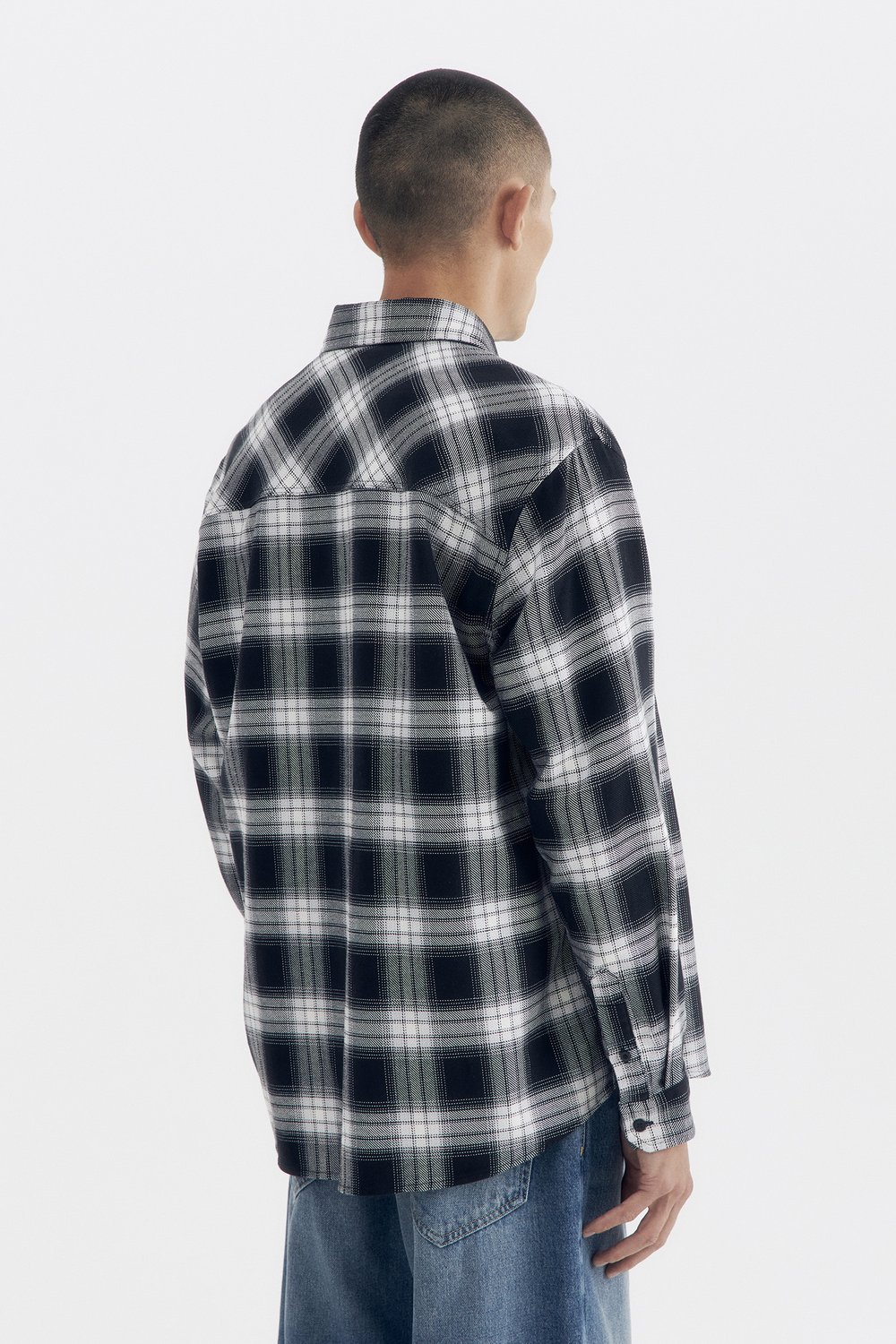 Клетчатая рубашка oversize из хлопка