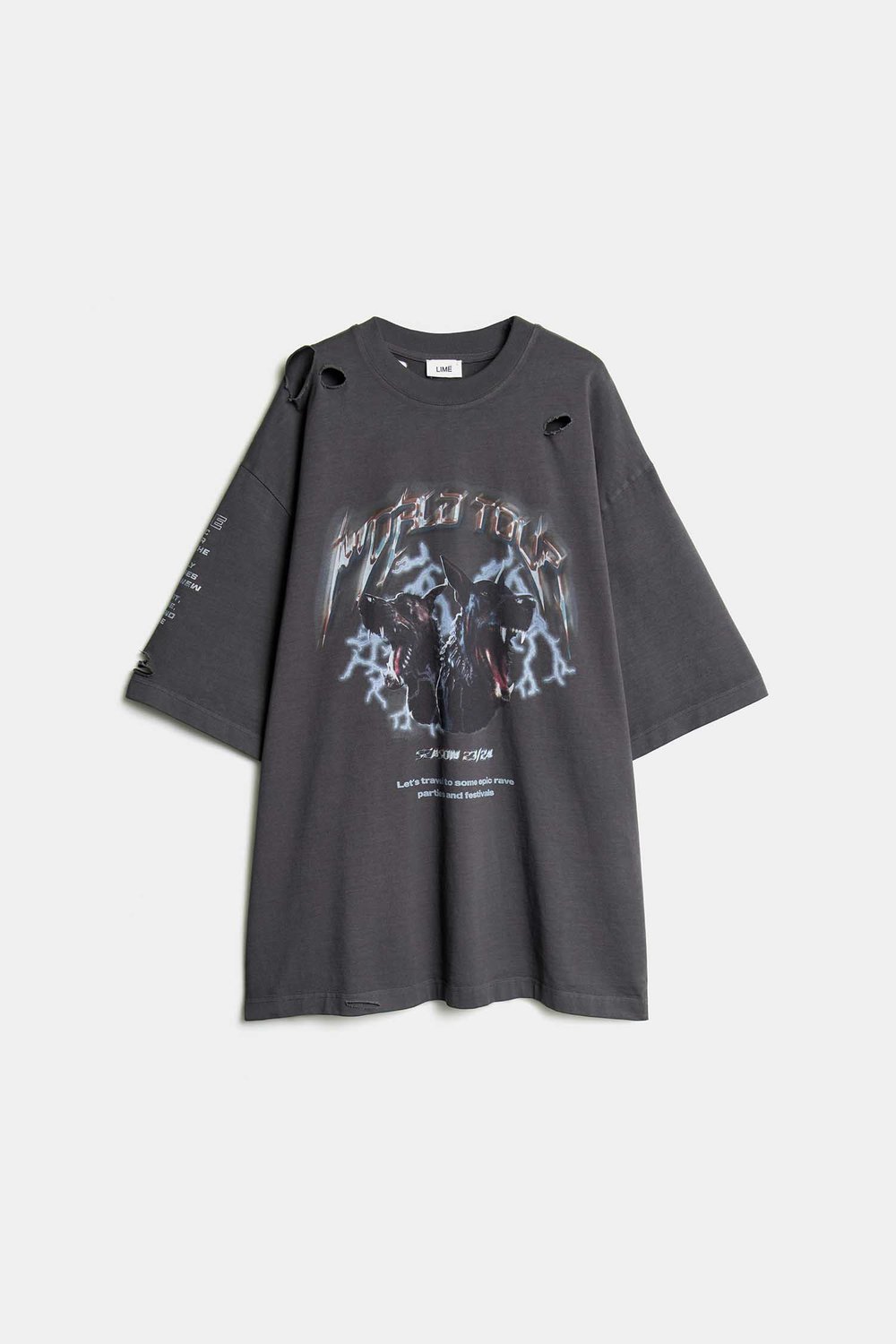 Футболка garment dye в стиле гранж
