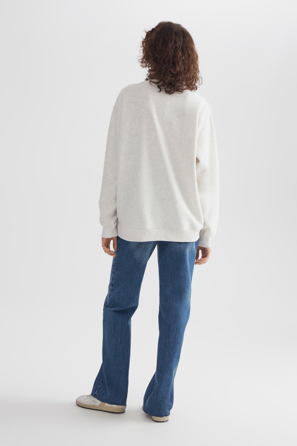 Толстовка oversize из футера с принтом
