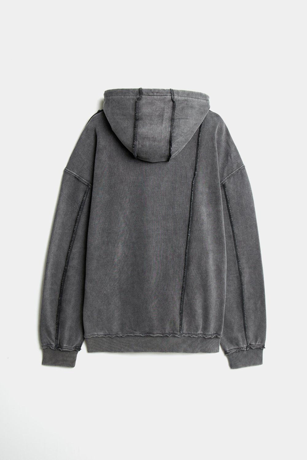 Асимметричное худи garment dye