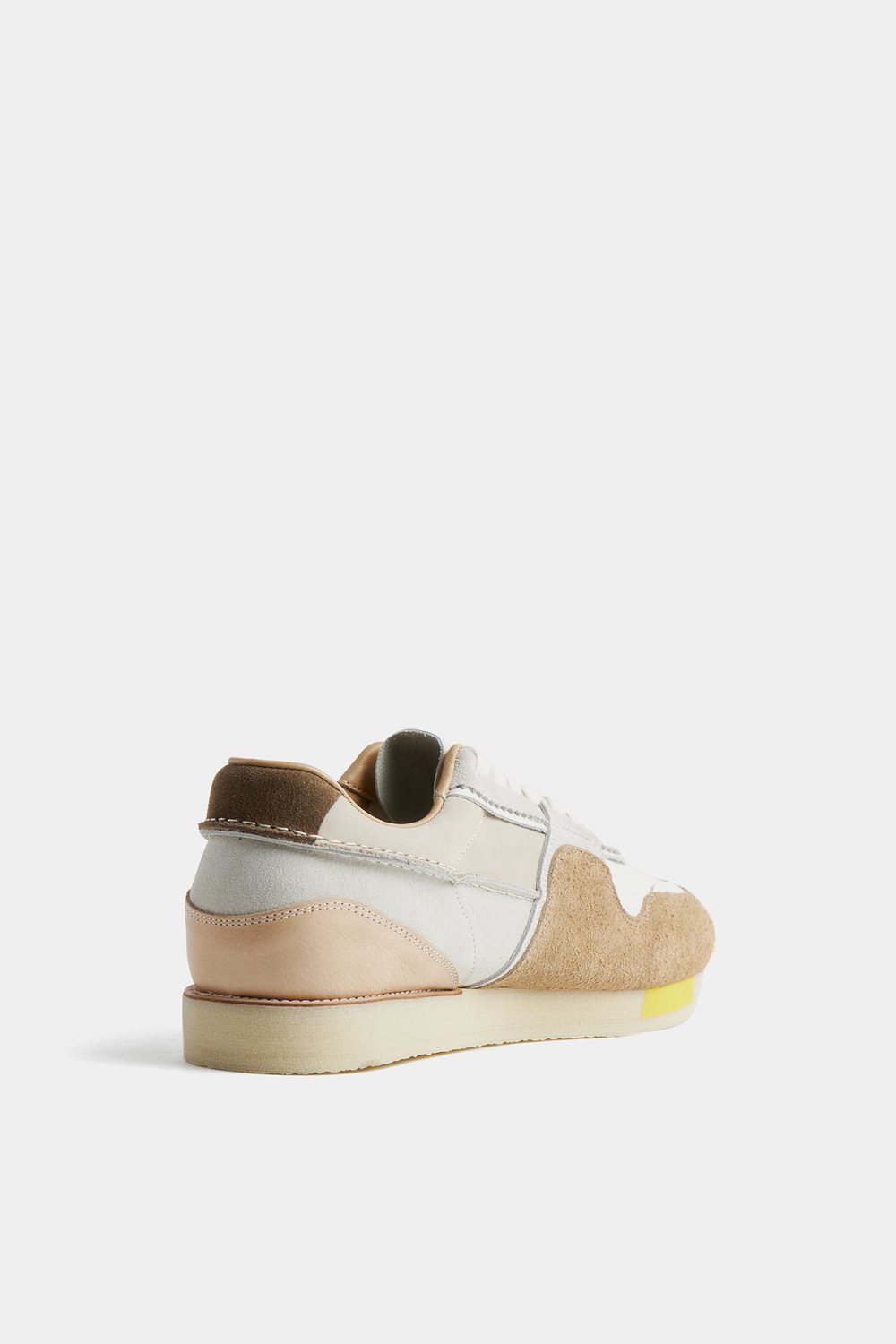 Кроссовки color block из замши