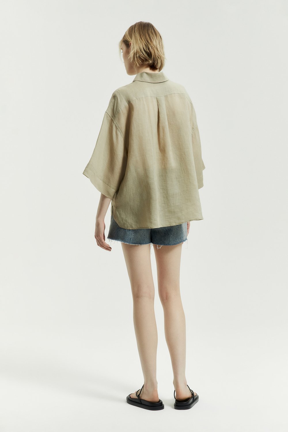 Рубашка oversize из рами
