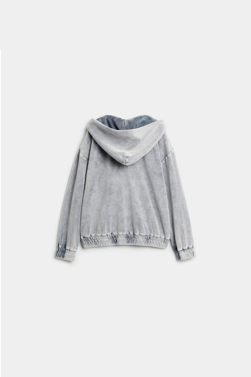 Бархатное худи garment dye