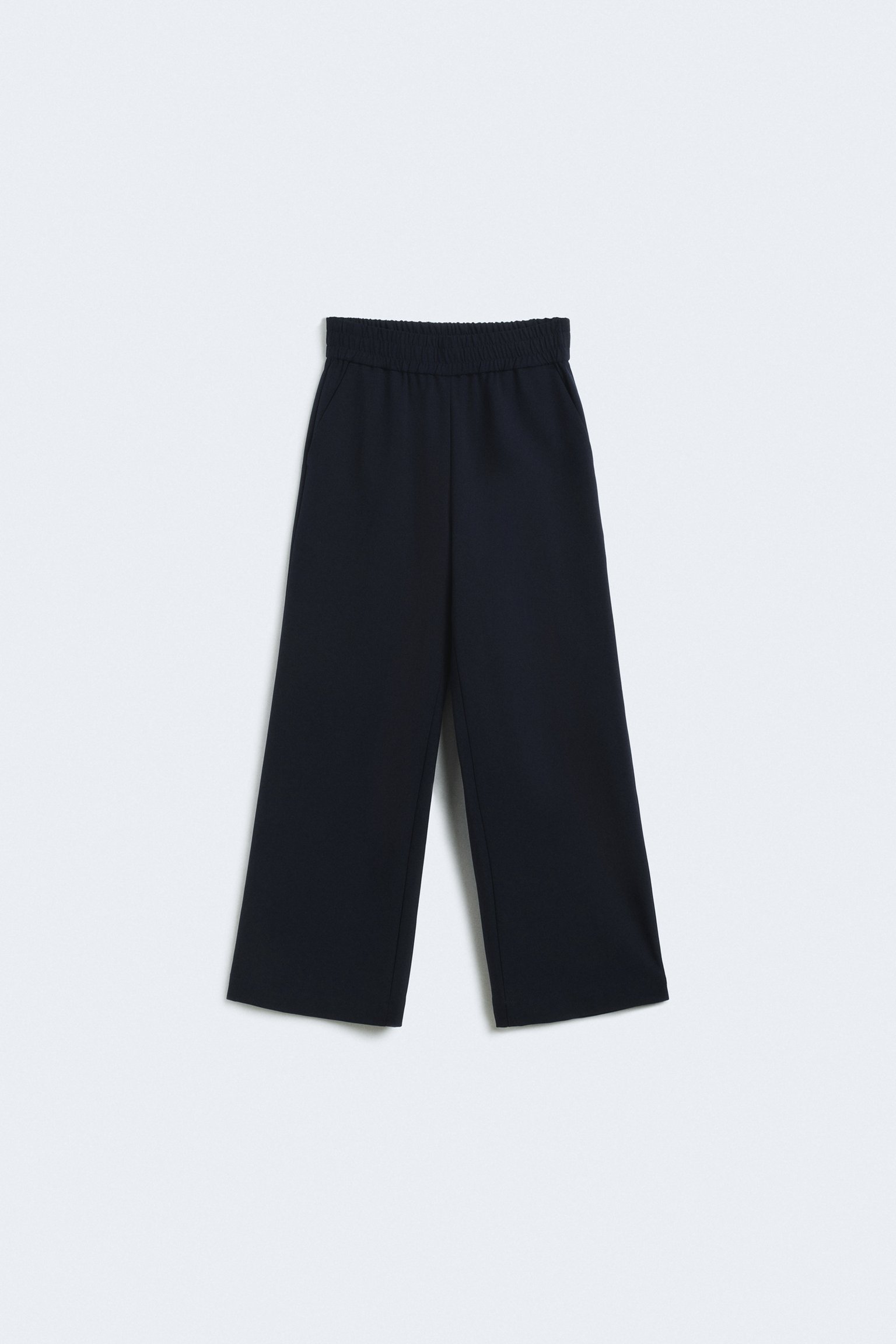 Брюки wide leg с эластичным поясом