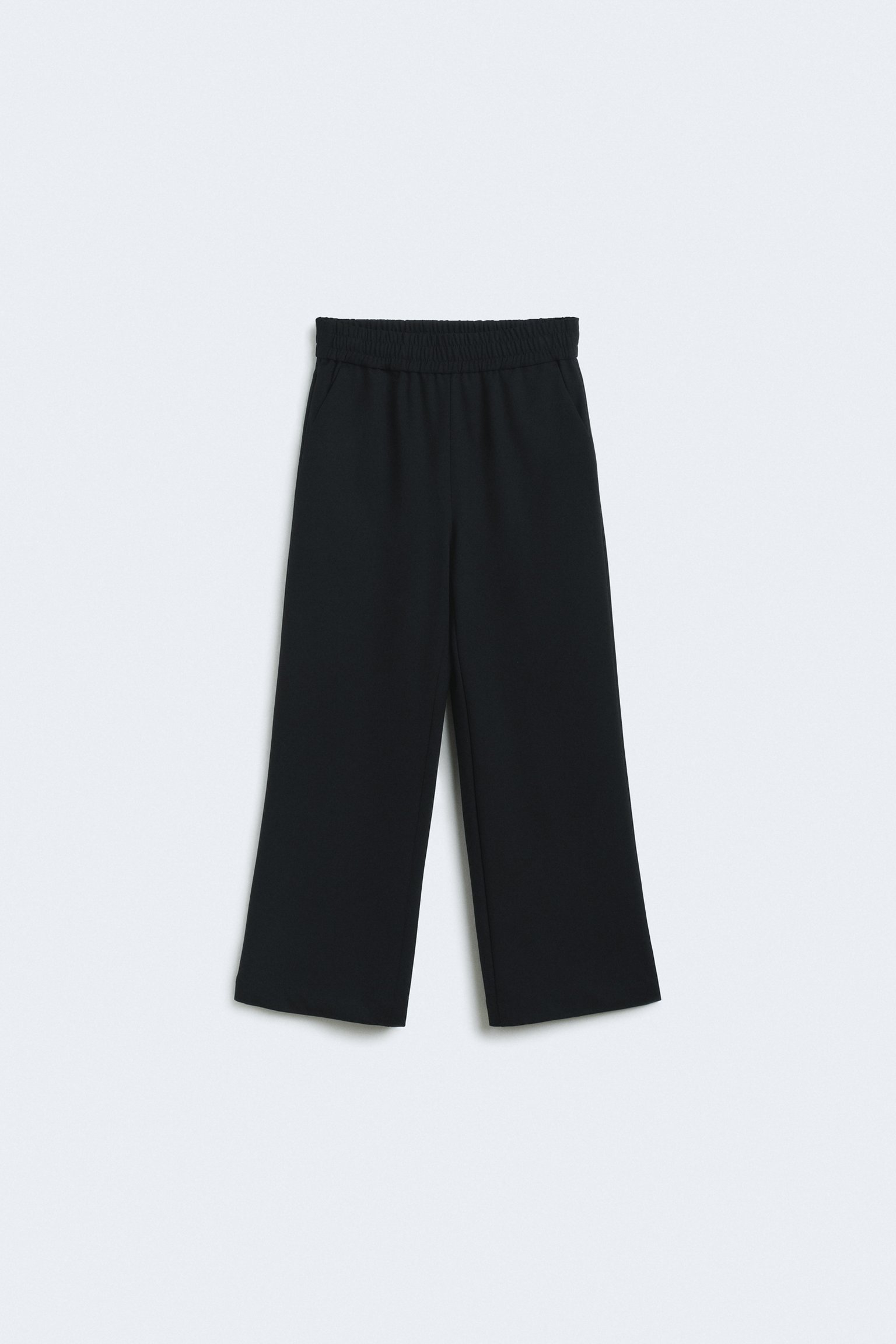 Брюки wide leg с эластичным поясом