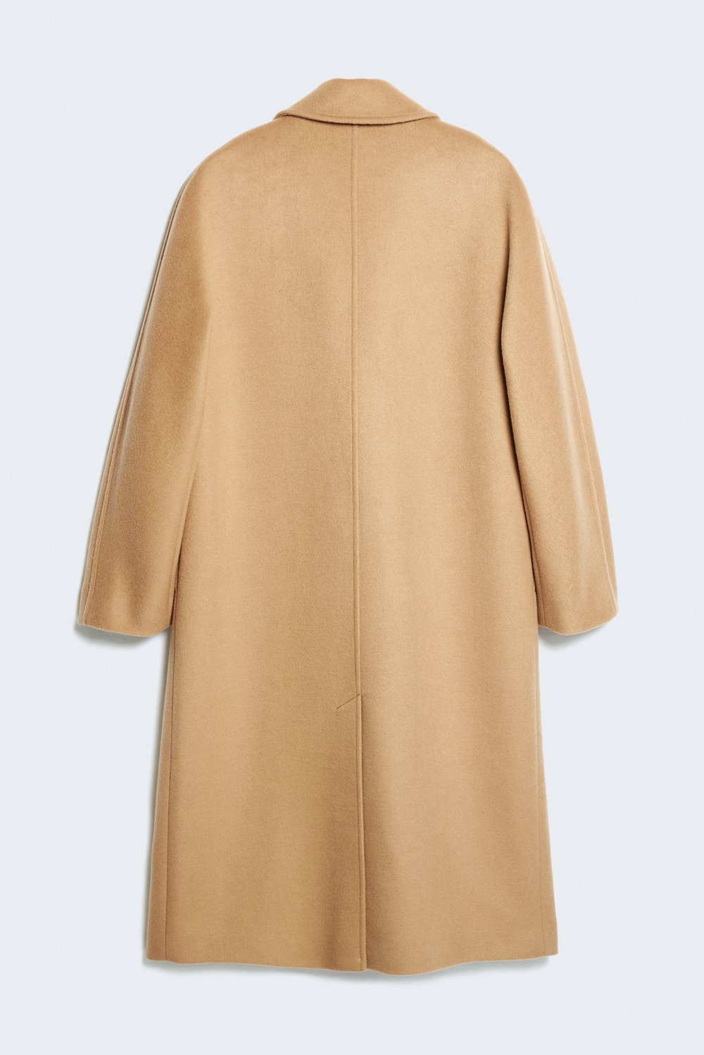 Двубортное oversize пальто из смесовой шерсти
