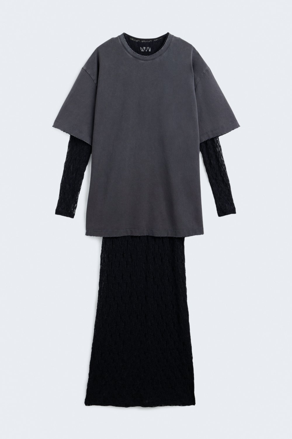 Комбинированное платье макси