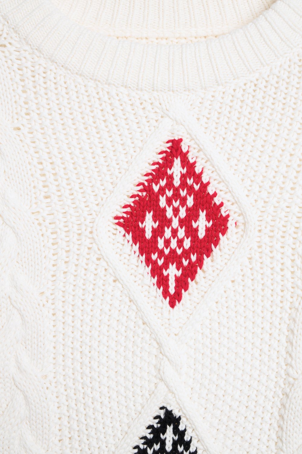 Свитер с арановым узором