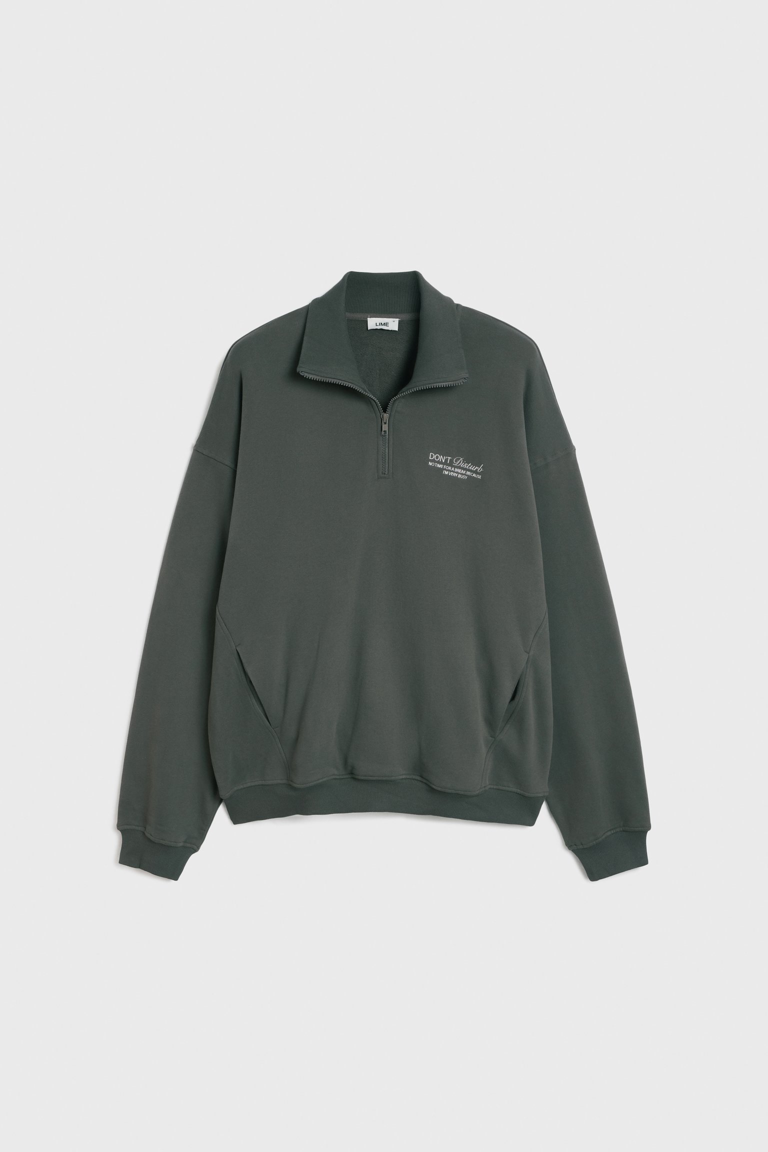 LIMÉ | Толстовка zip-top из футера темно-серый цвет | арт. 1803-900