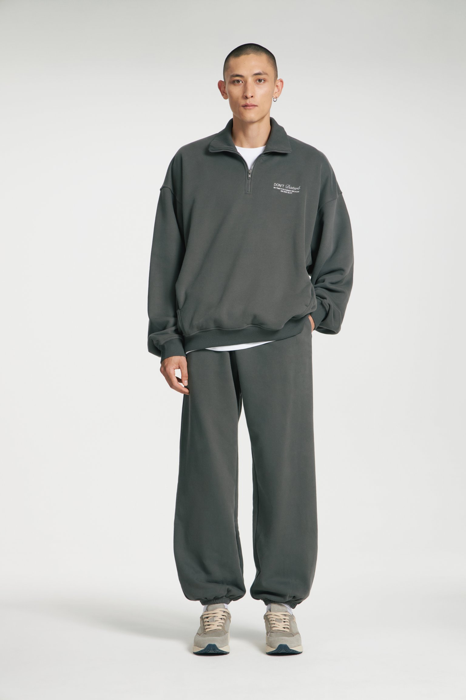 LIMÉ | Толстовка zip-top из футера темно-серый цвет | арт. 1803-900
