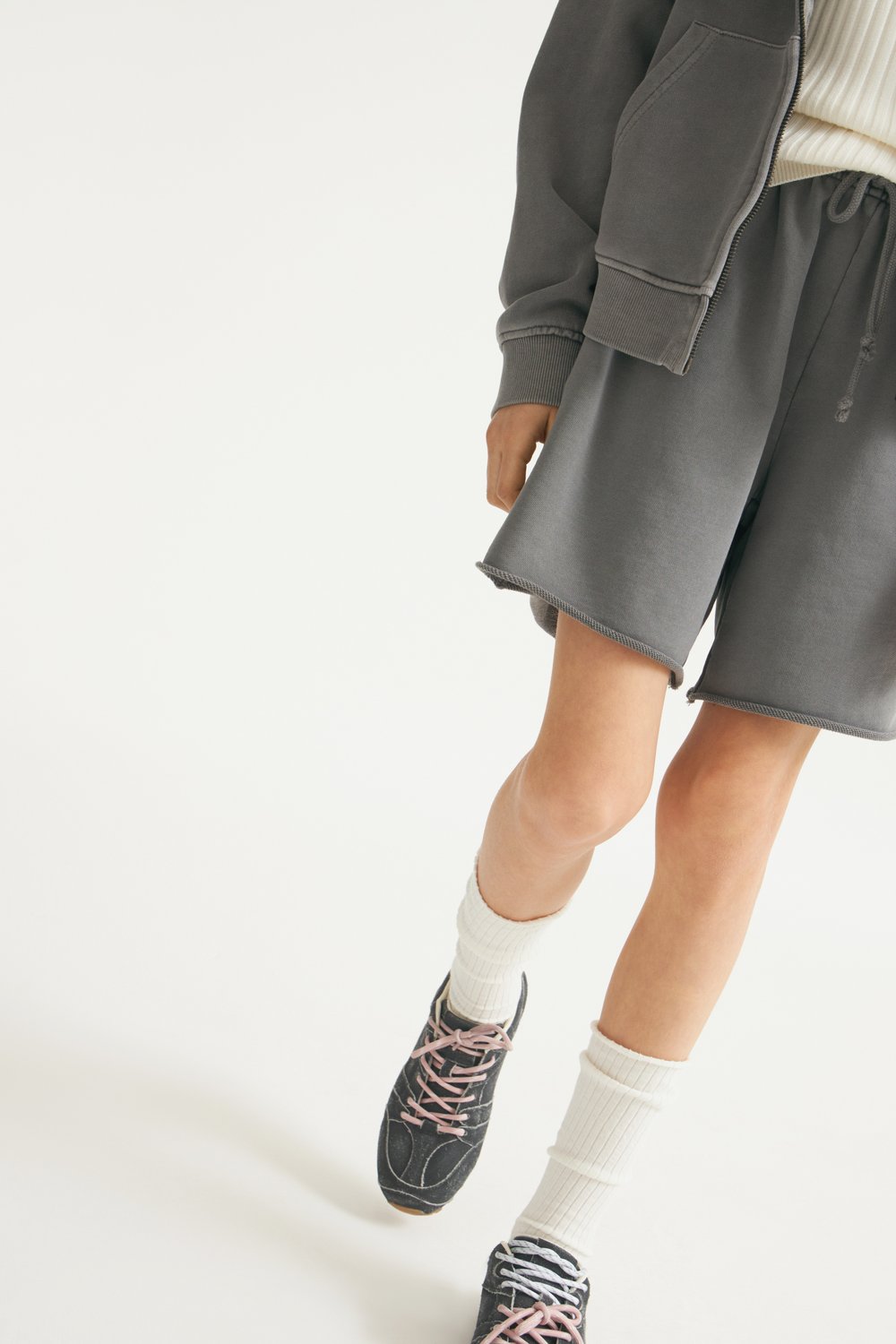 Шорты прямого кроя из футера