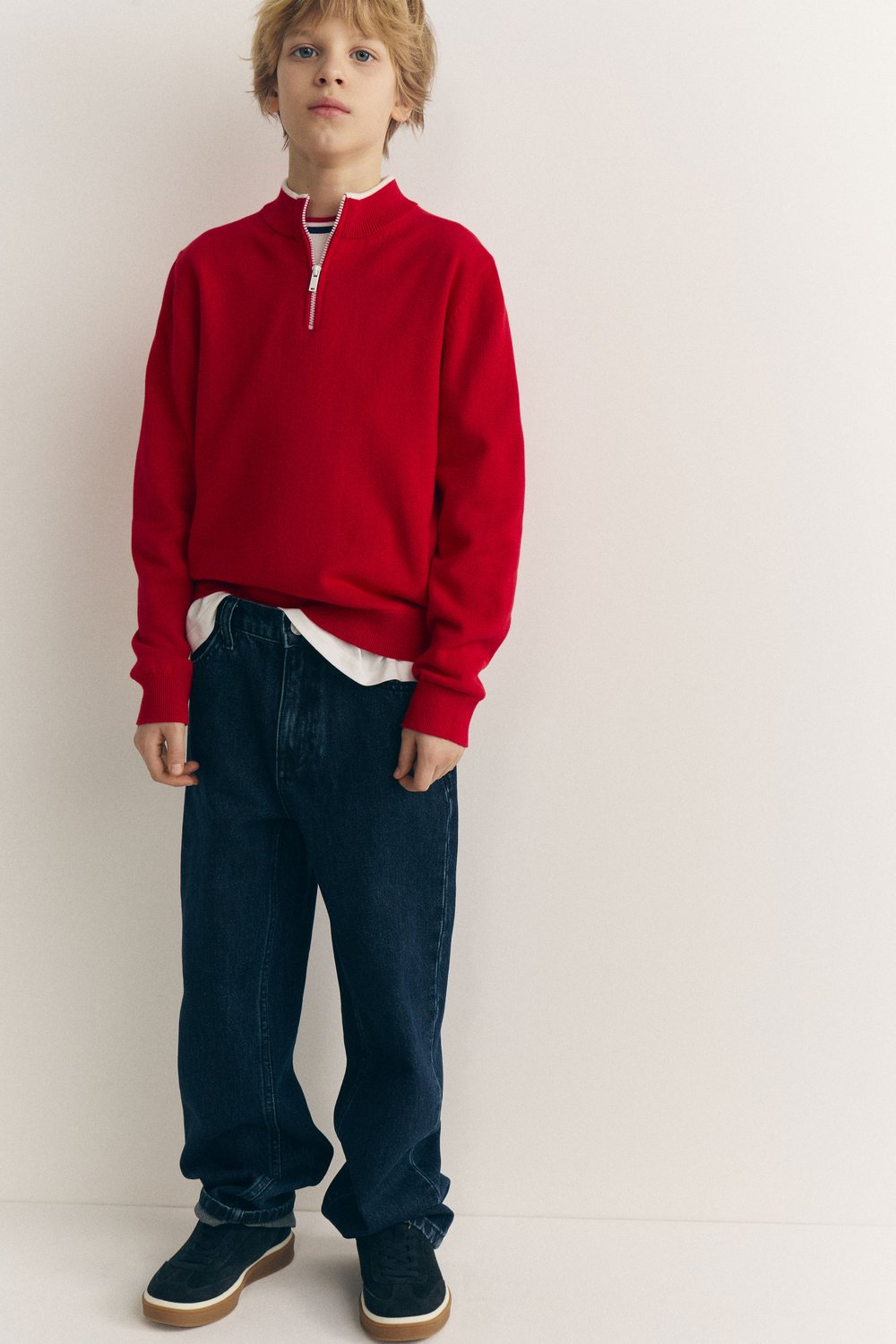 Свитер из хлопка на молнии