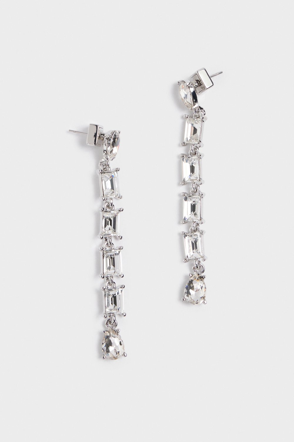 Длинные серьги из кристаллов