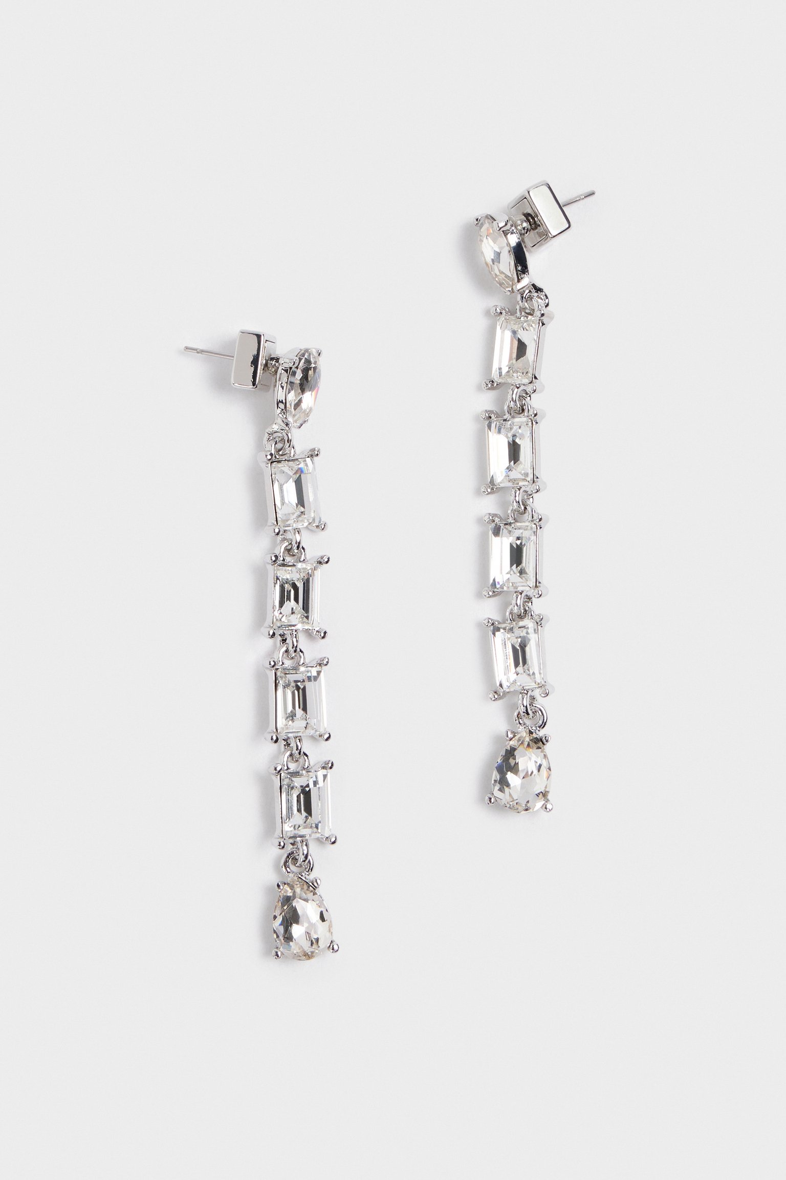 Длинные серьги из кристаллов