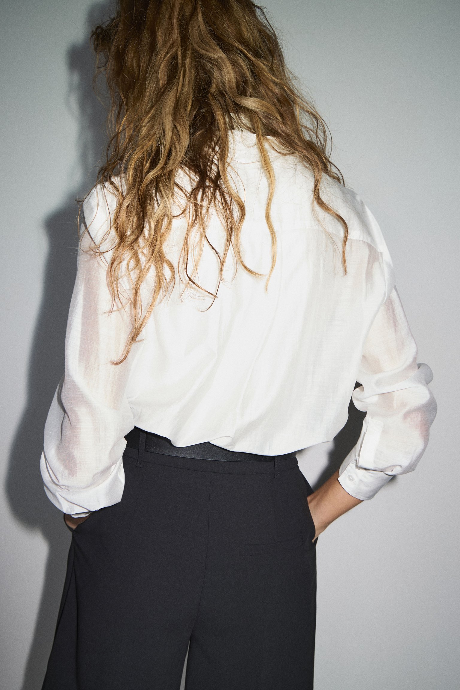 Рубашка прямого кроя из лиоцелла