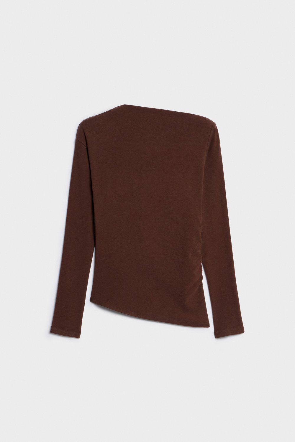 Асимметричный лонгслив из вискозного джерси