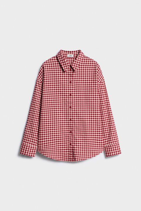 Хлопковая рубашка в клетку гингем