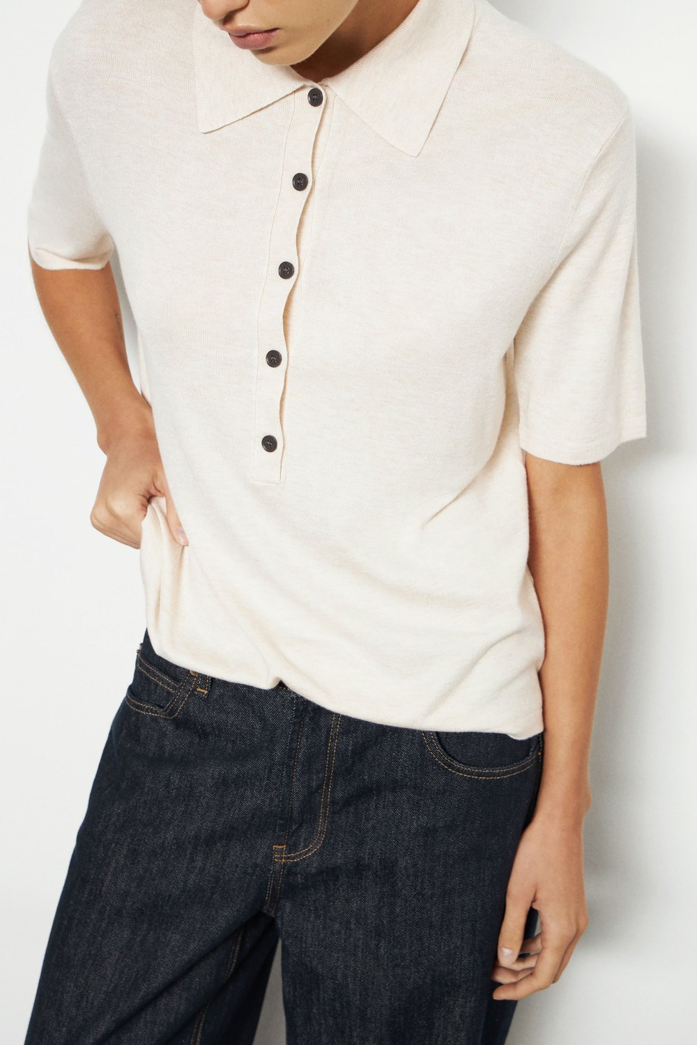 Джемпер поло из вискозы