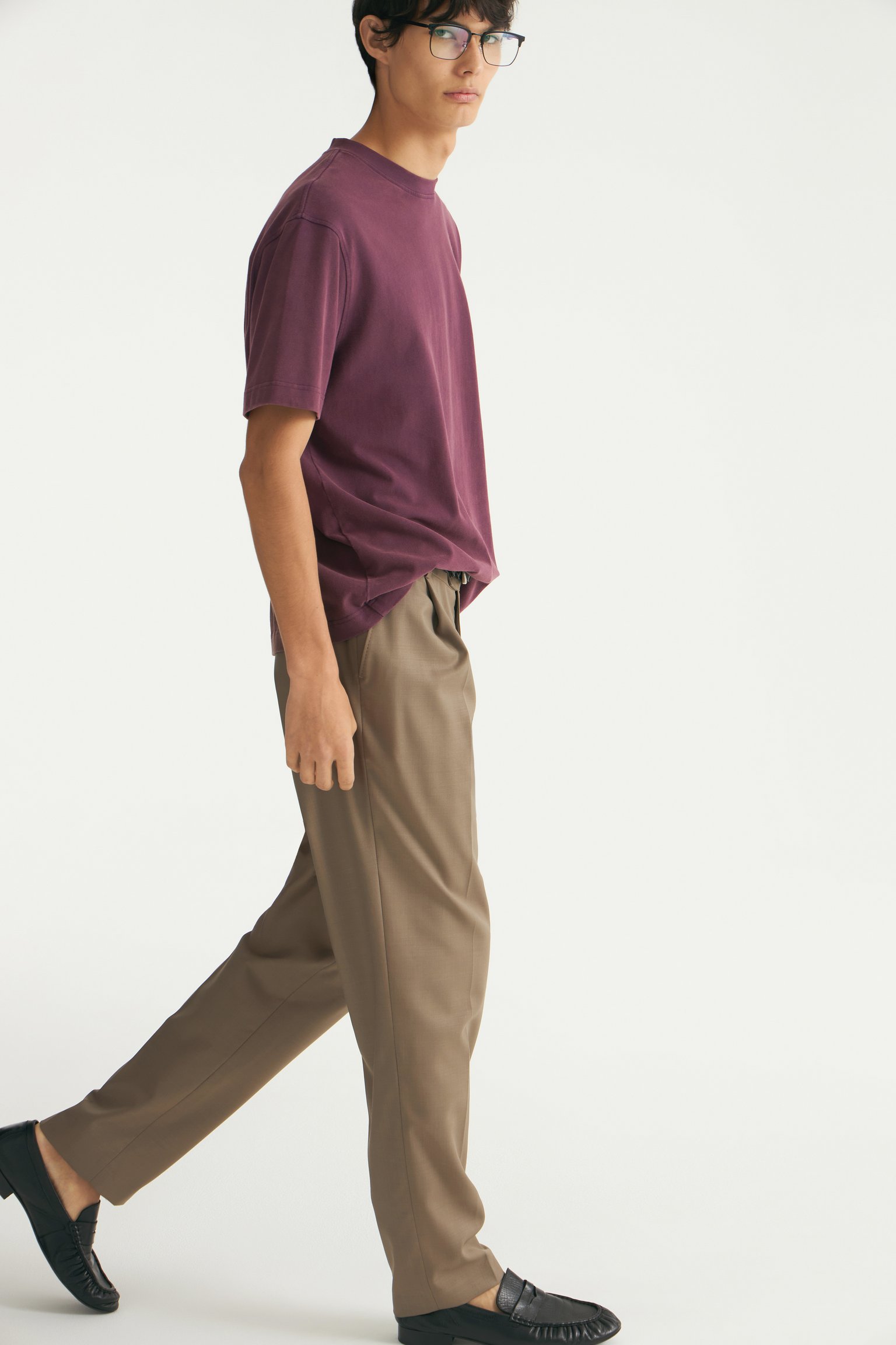 Прямые брюки из смесовой шерсти