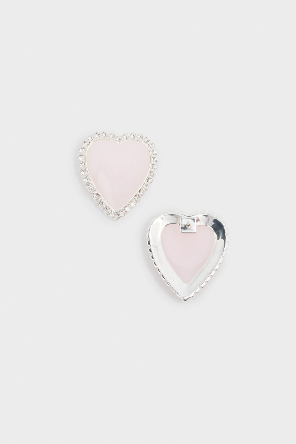 Серьги «сердца» с кристаллами