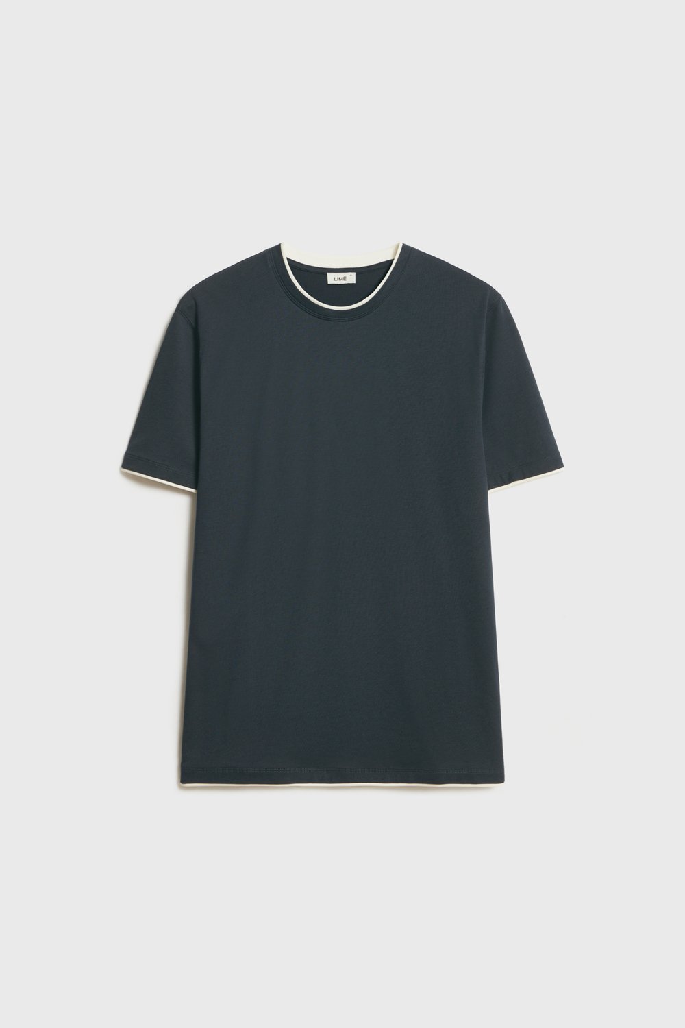Контрастная футболка из хлопка и лиоцелла