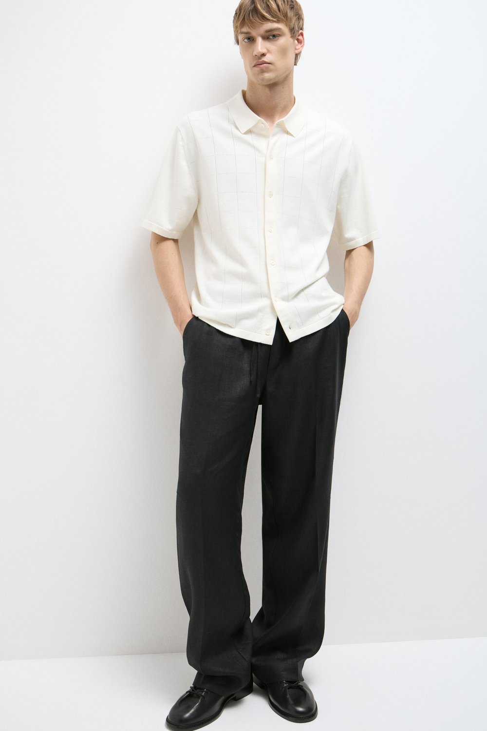Кардиган из фактурного хлопка