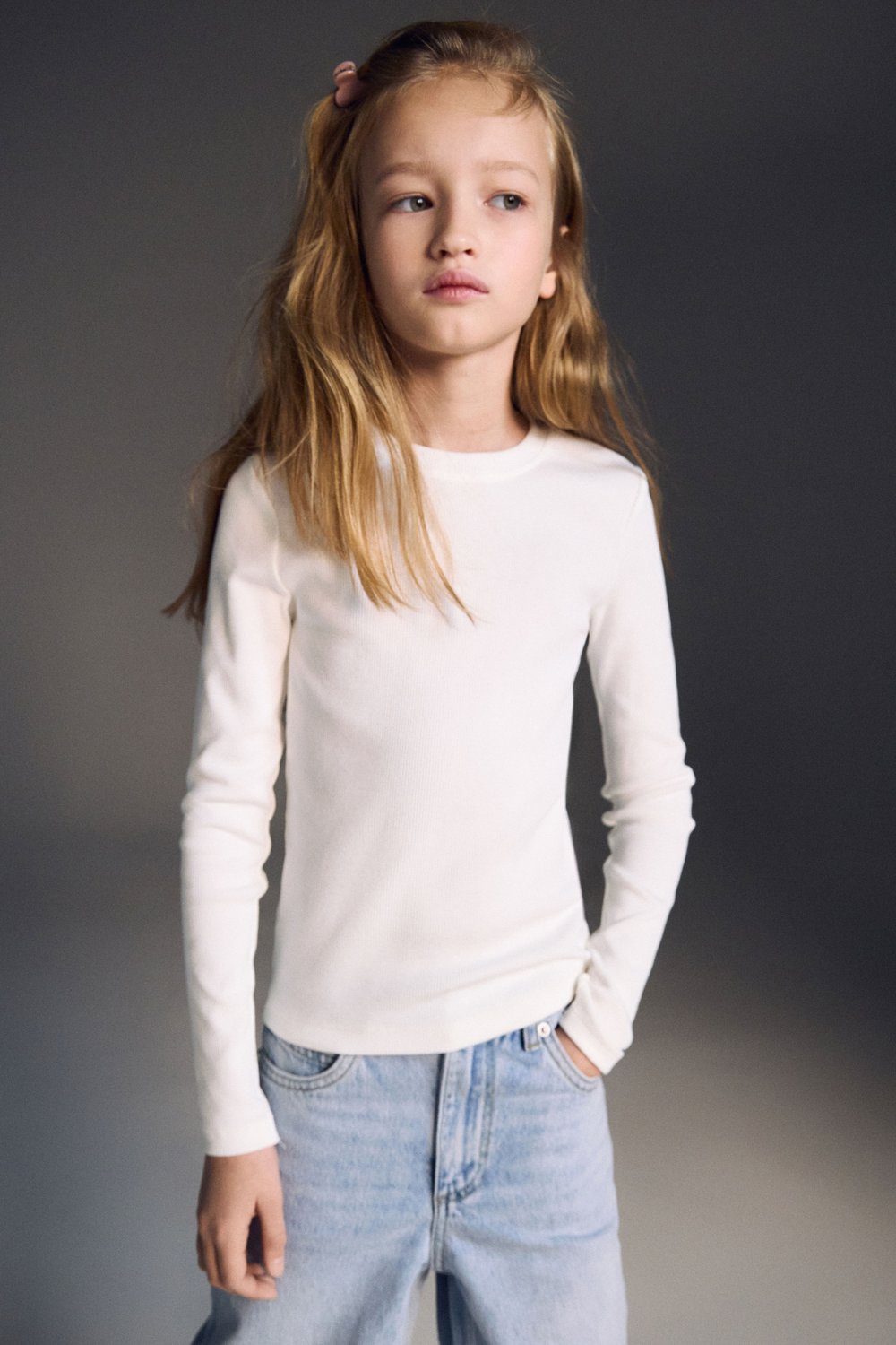 Лонгслив из эластичного хлопка