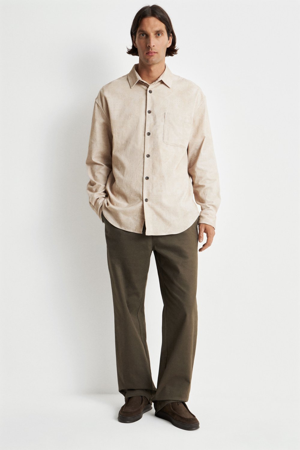 Брюки из хлопкового твила