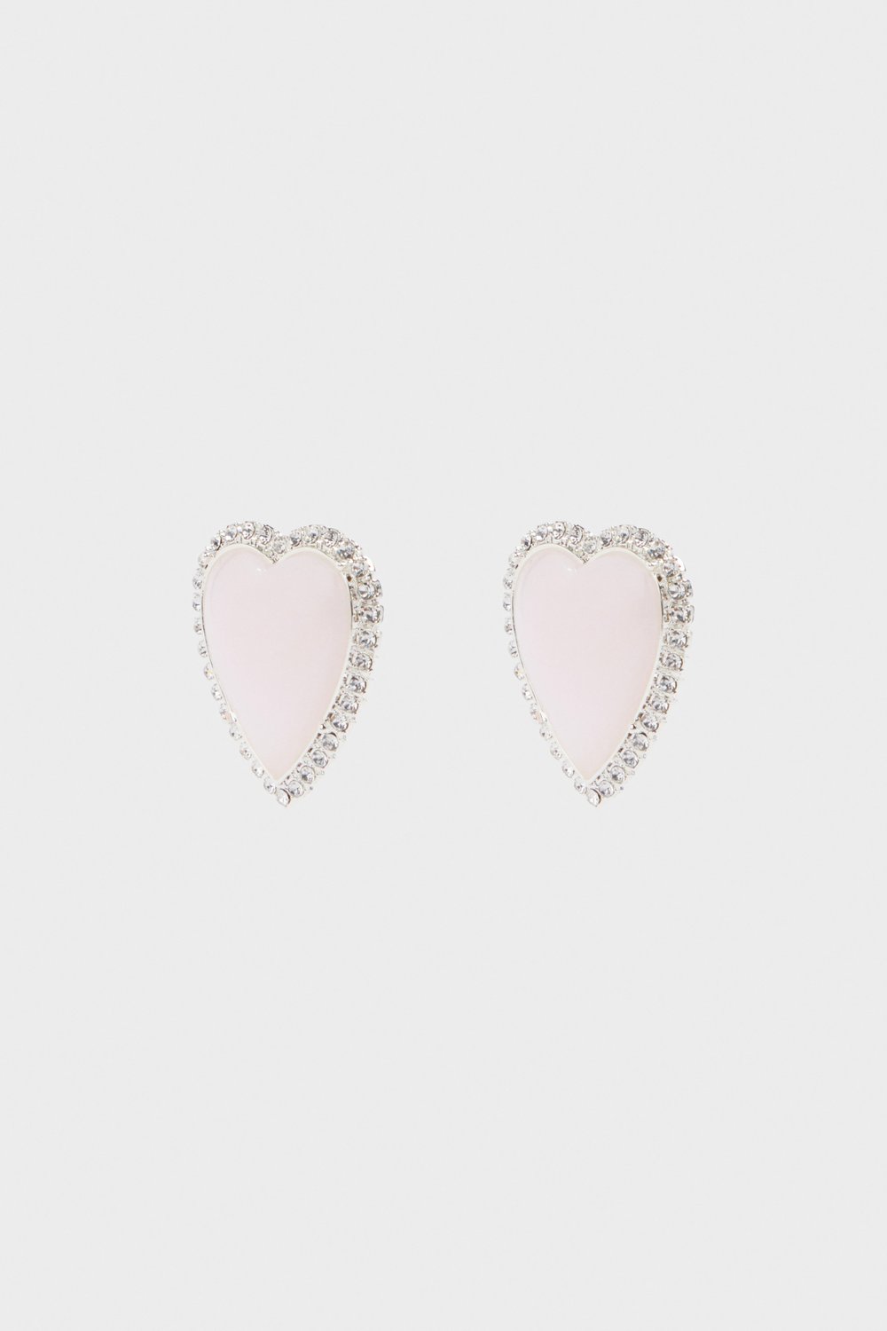 Серьги «сердца» с кристаллами